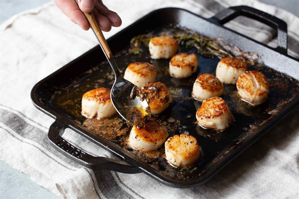 cooked scallops